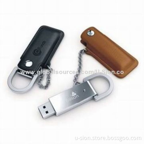Leather USB Flash Drives with Bootable Function, USB3.0, Supports USB 1.1 and 2.0 Interfaces
